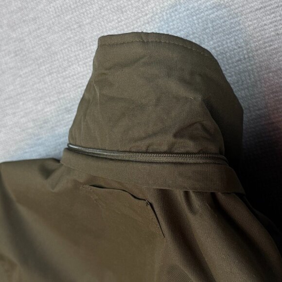 London Fog Mens Coat Green Insulated Winter Jacket Quilted Lining Pockets Medium - Picture 9 of 16